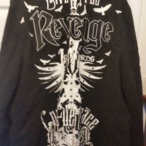 Black Label Live Free REVENGE Brown 100% cotton.